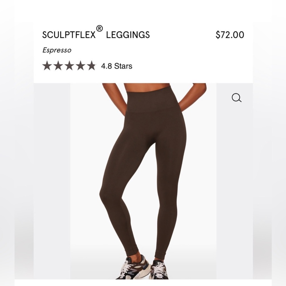 SET ACTIVE Sculptflex Leggings in Espresso size medium